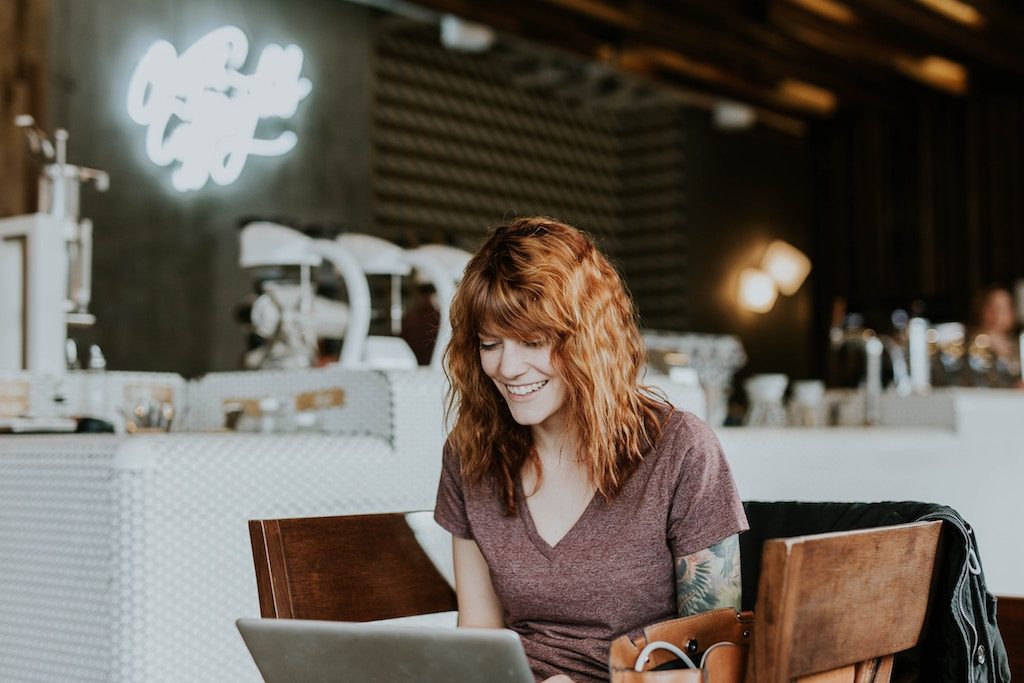 woman laptop working