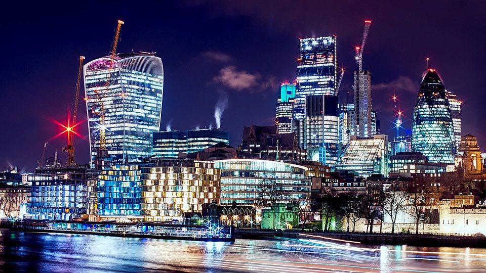 London at night