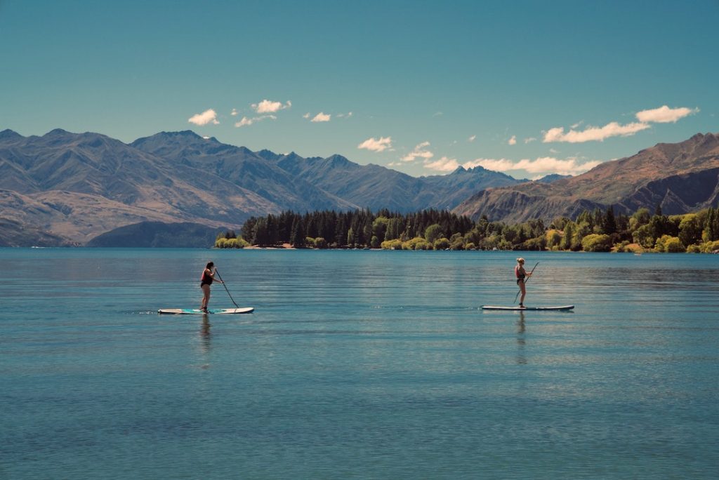 paddleboarding
