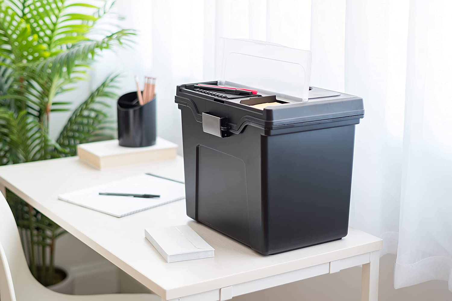 IRIS Letter-Size Portable File Box