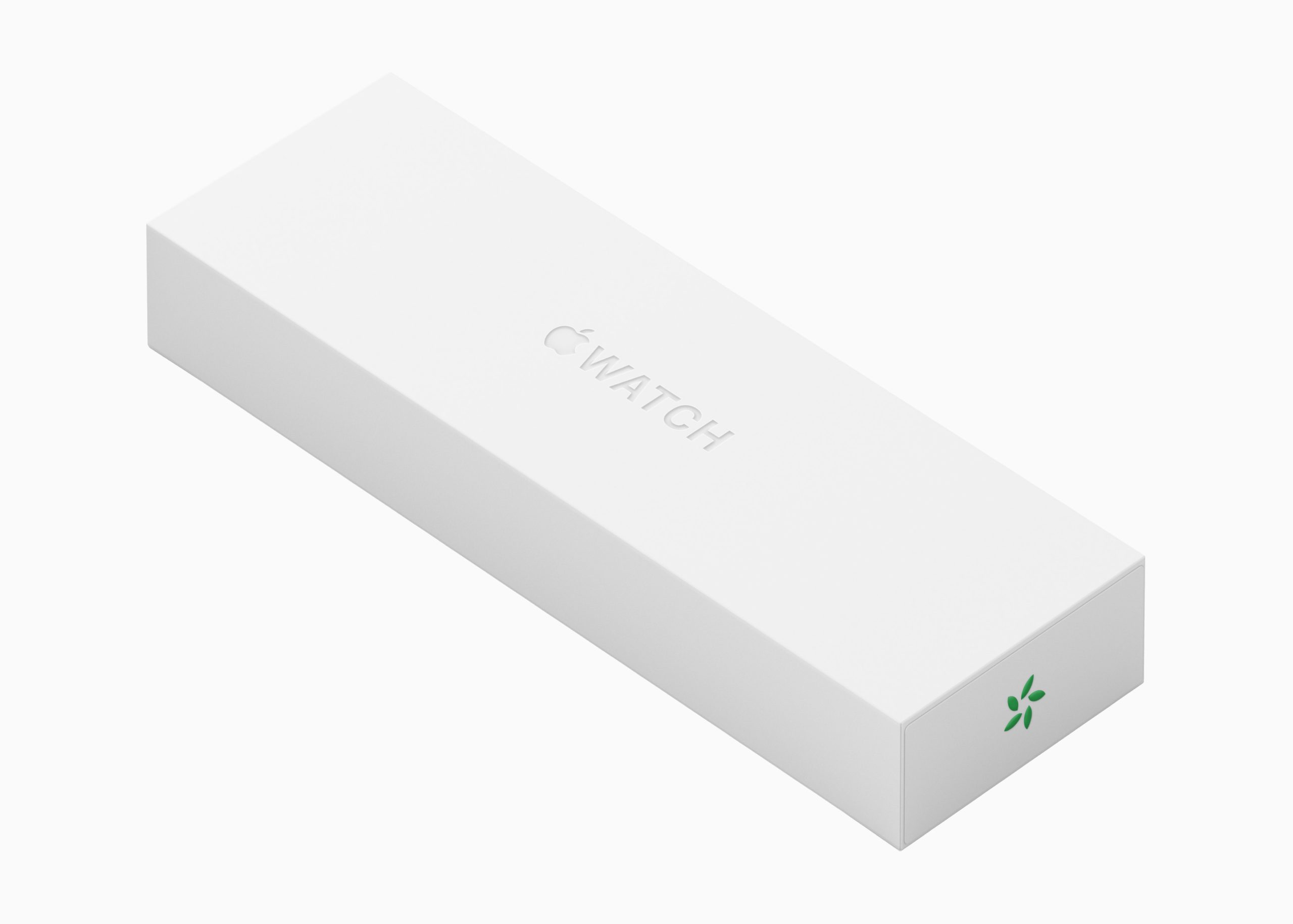 The packaging for the new Apple Watch and band lineup is 100 percent fibre-based, a first for Apple, furthering the company’s goal to use plastic-free packaging by 2025.