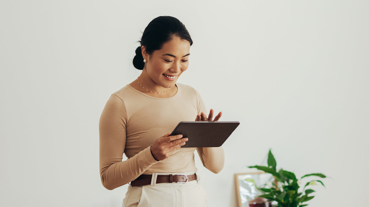 Using tablet smart device
